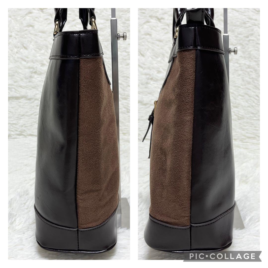 未使用級】HAMAMO 傳濱野 トートバッグ レザー スエード A4収納
