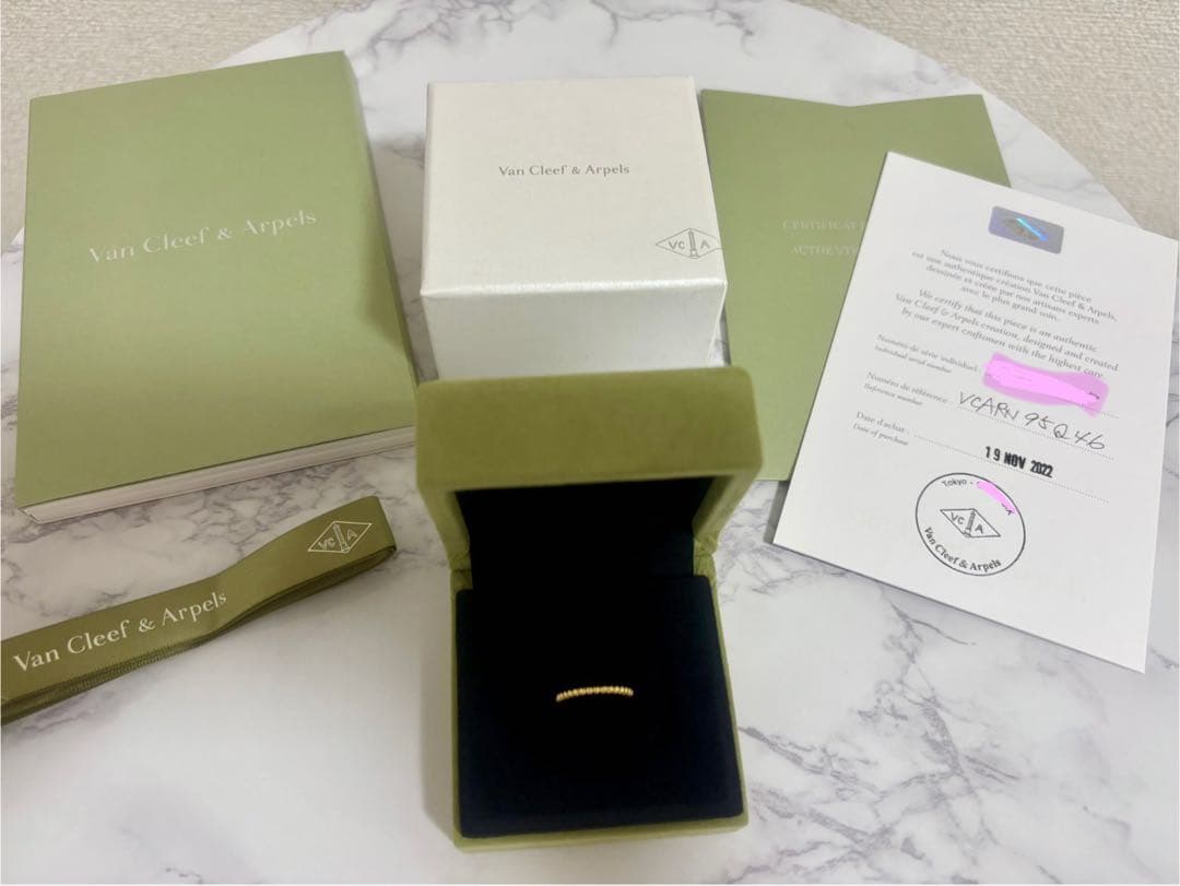 VanCleef&Arpels ペルレ リング　スモール　６号　イエローゴールド