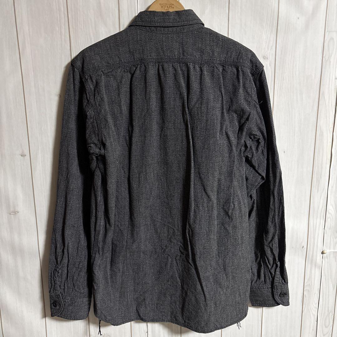JEANSブラックシャンブレーワーク長袖シャツ桃太郎ジーンズ