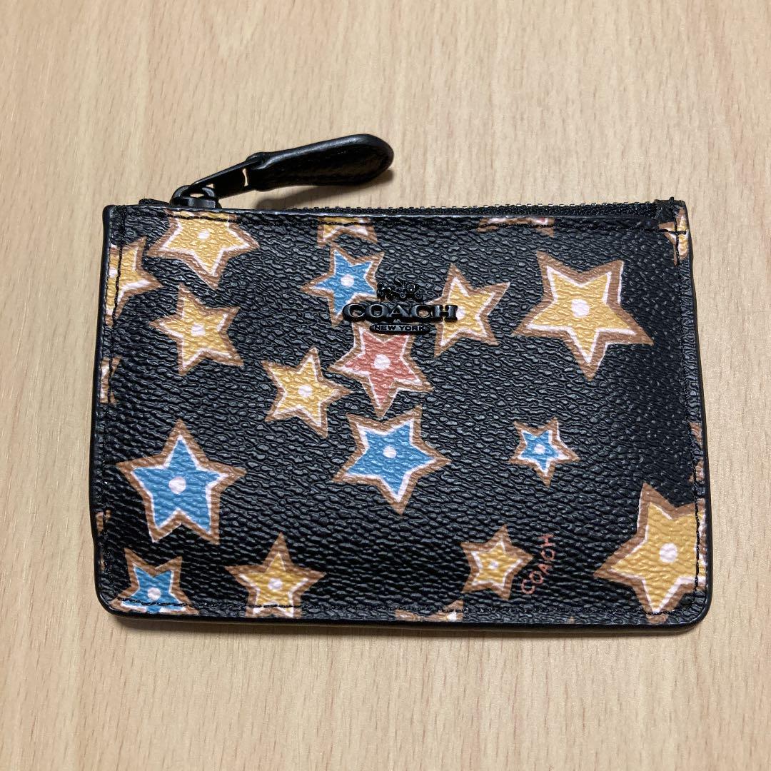 COACH コーチ コインケース カードケース キーリング付 黒 COACH コーチ コインケース カードケース キーリング付 黒