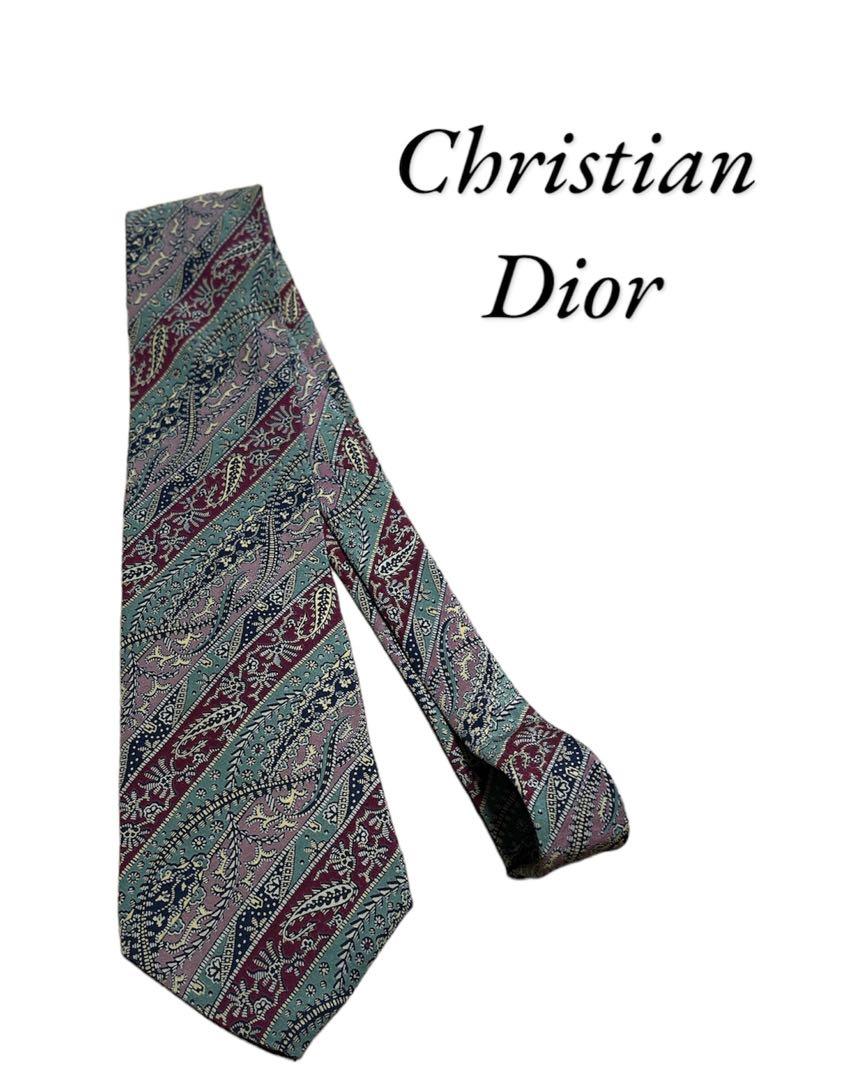 Christian Dior ネクタイ 総柄 緑