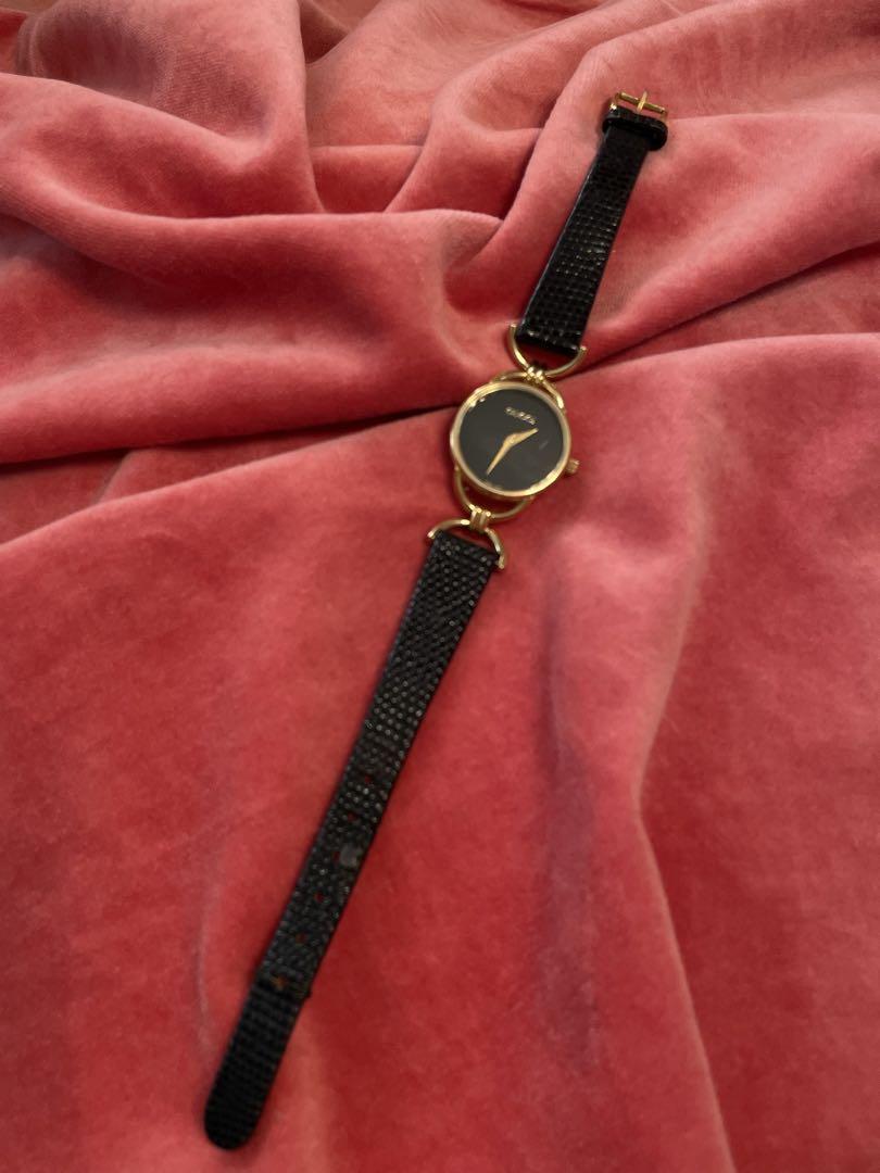GUCCI グッチ クォーツ ブラック文字盤 レディースウォッチ