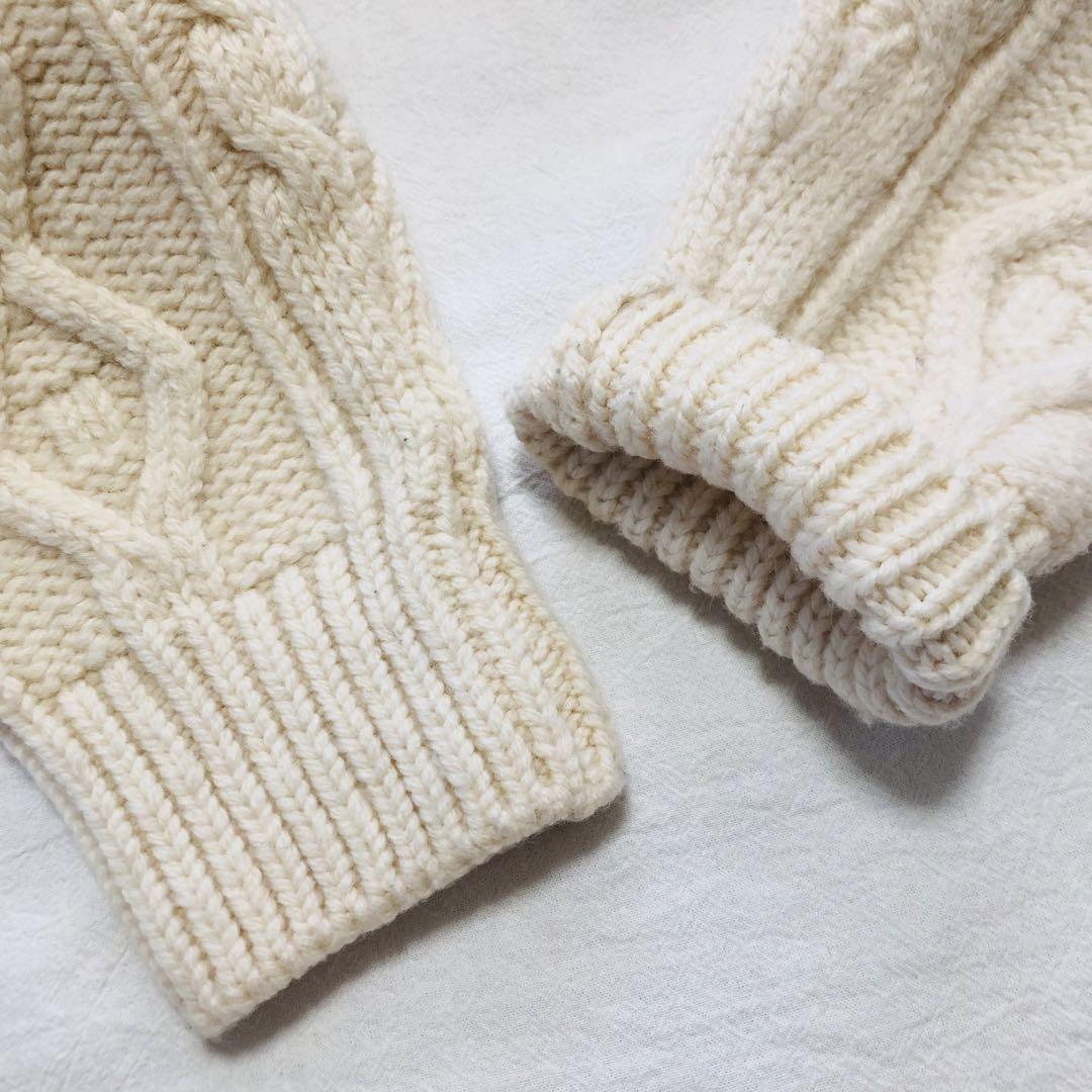 BLARNEY WOOLLEN MILLS アランニット アイボリー S - メルカリ