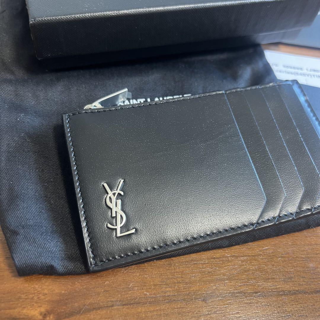 Saint Laurent YSLロゴ レザー フラグメントケー.ス 新品 正規品 サンローラン フラグメントケース YSLロゴ レザー