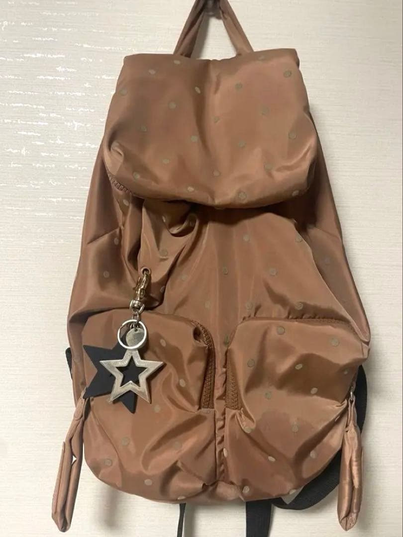 シーバイクロエ ドット柄ベージュリュック・バックパック