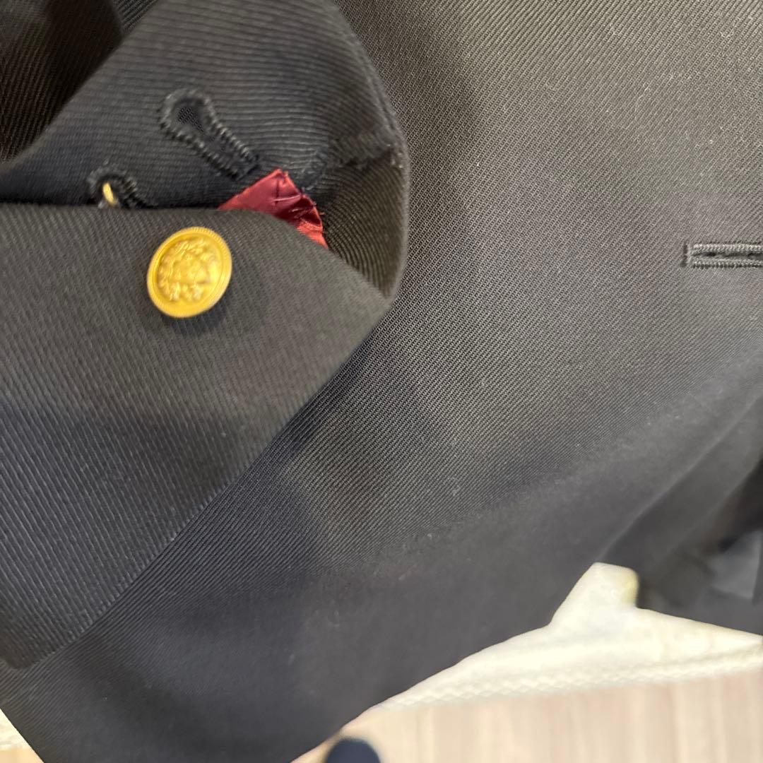 ピークドラペルジャケット　ブラック