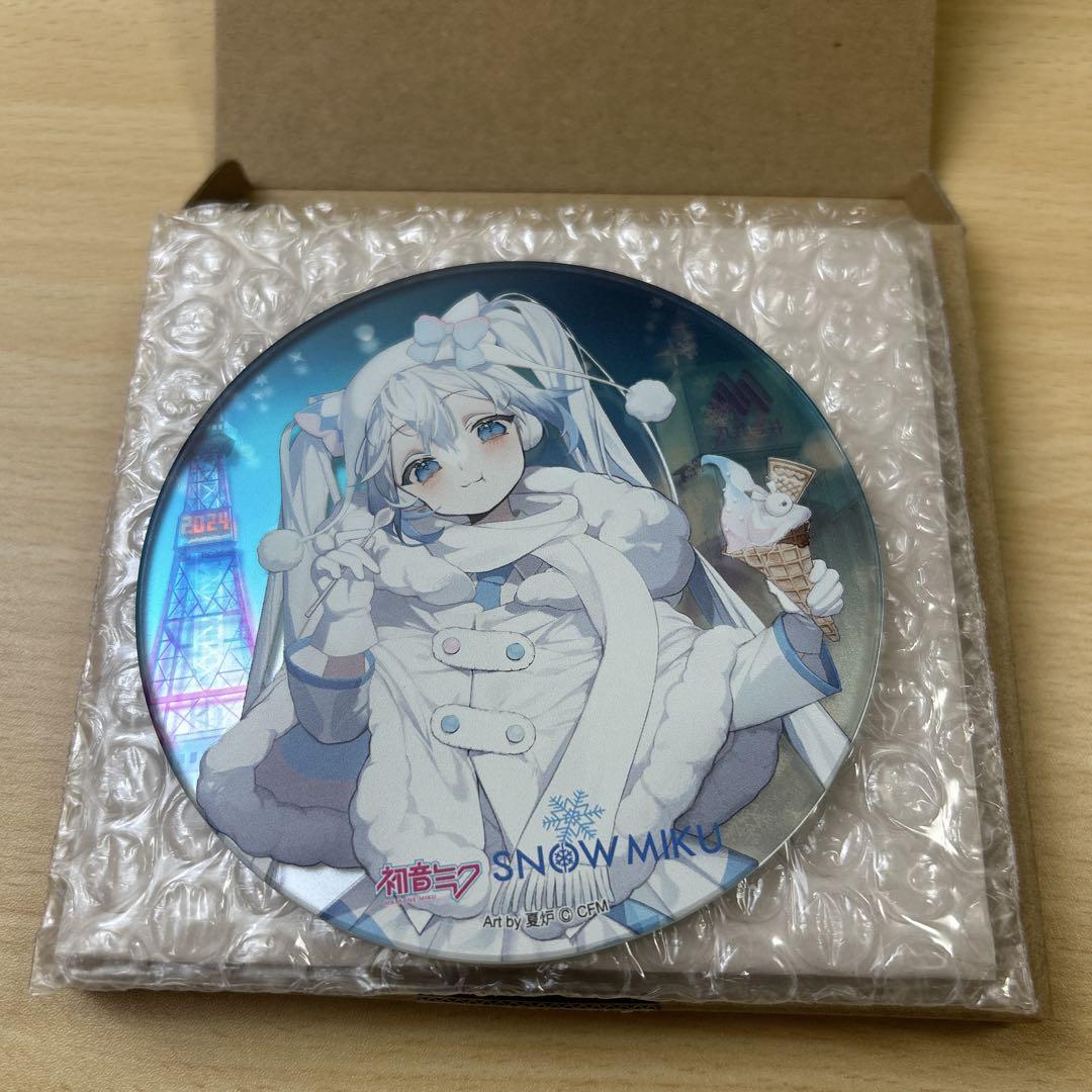 雪ミク 初音ミク コースターパブミラー 2024 SNOW MIKU 新品