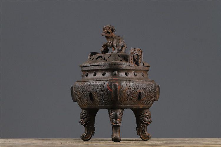 香炉 鉄器 稀少品 茶道具 重厚 極細工 工芸品 美術品 置物 仏事 香炉 鉄器 稀少品 茶道具 重厚 極細工 工芸品 美術品 置物 仏事