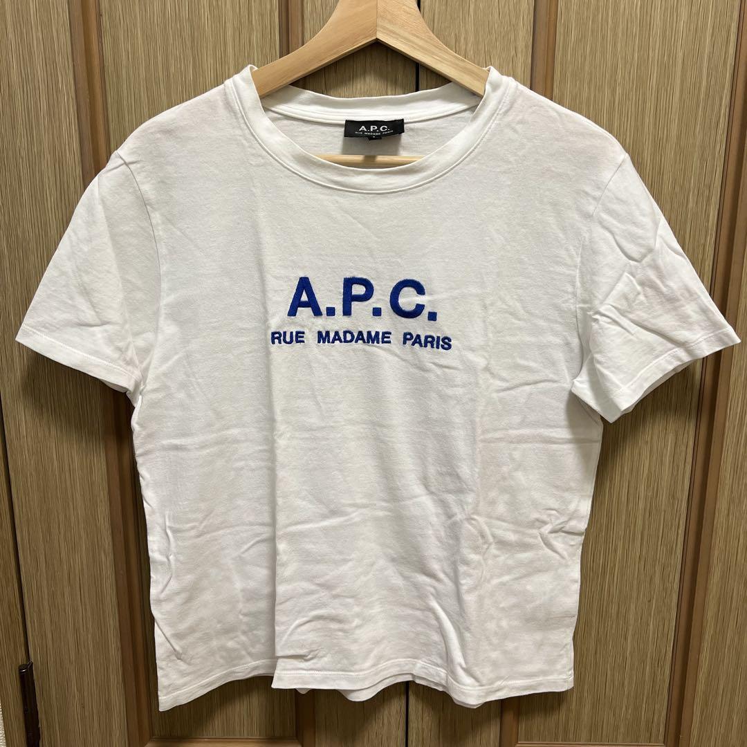 A.P.C. ホワイト 半袖Tシャツ RUE MADAME PARIS 6,150円