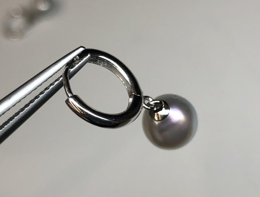 243) ピアス あこやナチュラル真珠 SV 【パールショップ大阪】
