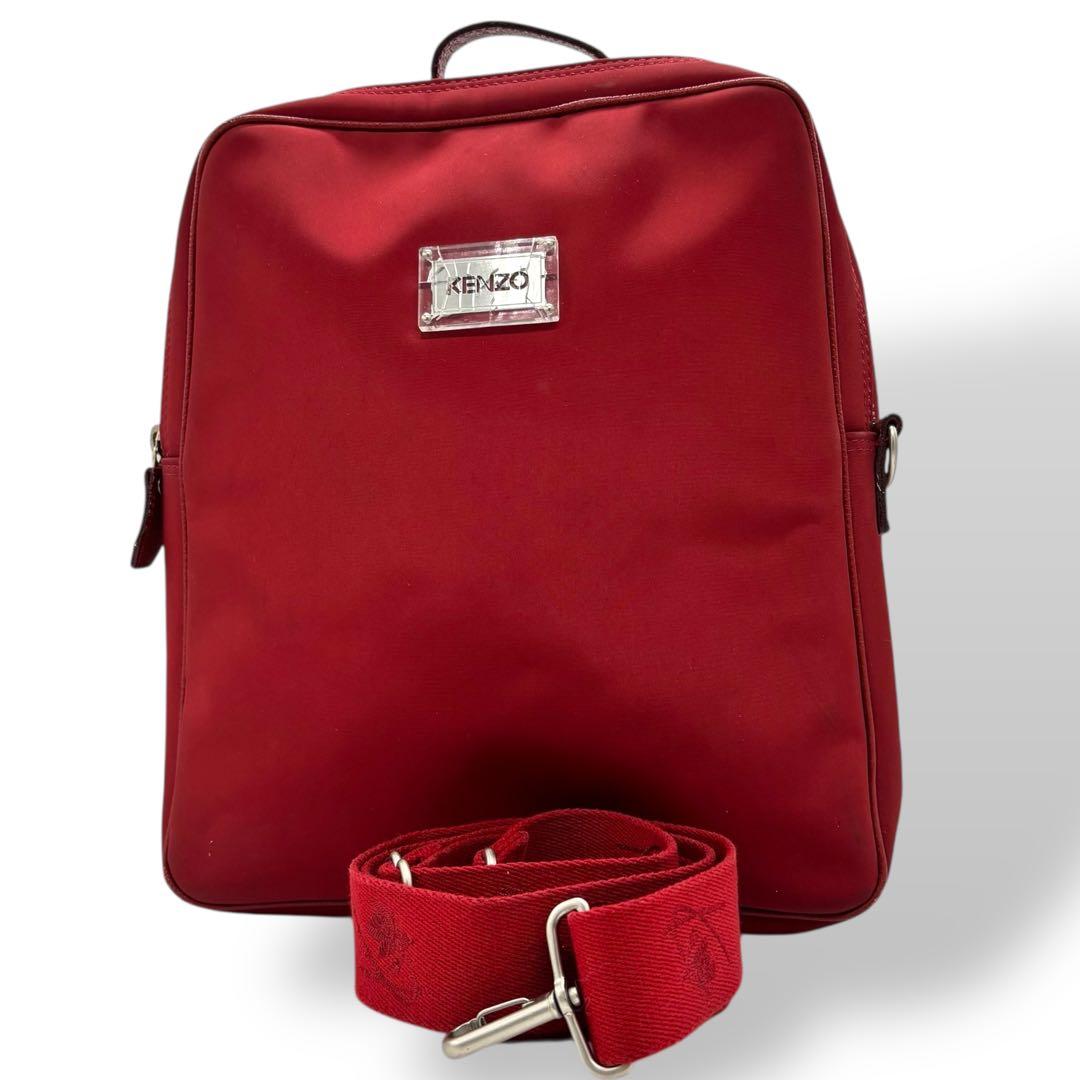 KENZO ケンゾー リュクサック ボストンバッグ 3way レッド 158Kenzo