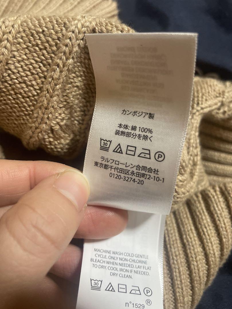 【米国製】ラルフローレン　コットンクルーネックセーター　正規品