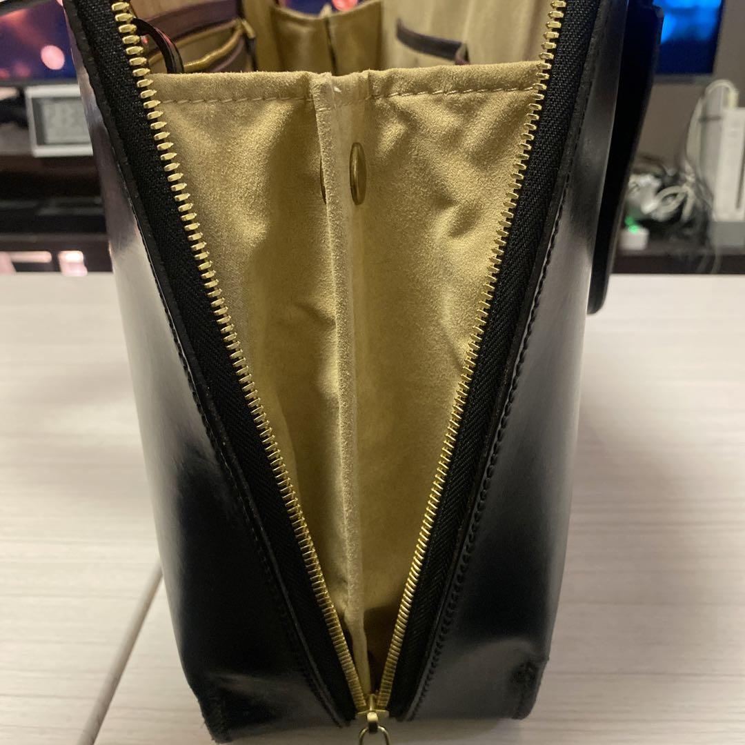 GANZO ビジネスバッグ 黒 ブライドルレザー