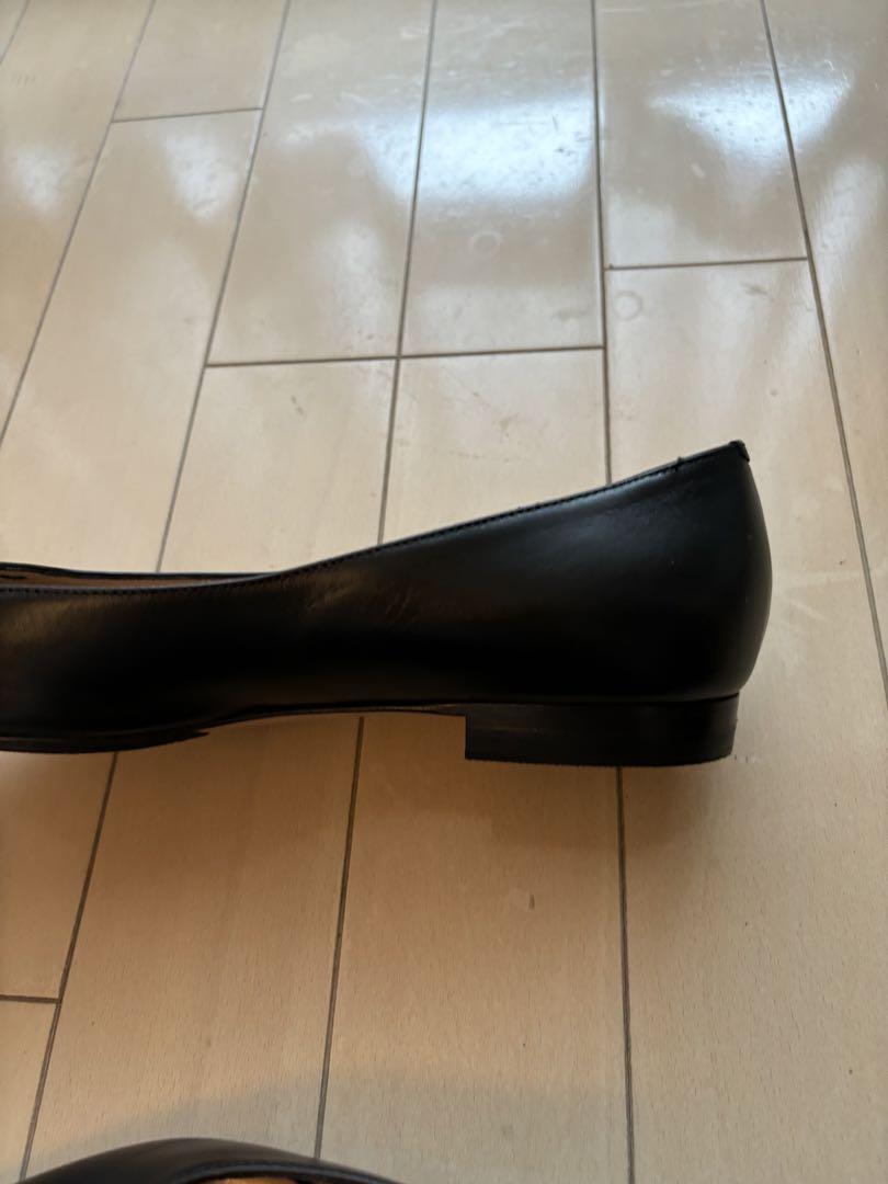 PELLICO ブラック ポインテッドトゥシューズ 美品】PELLICO 黒 ポインテッドトゥ シューズ 36.5