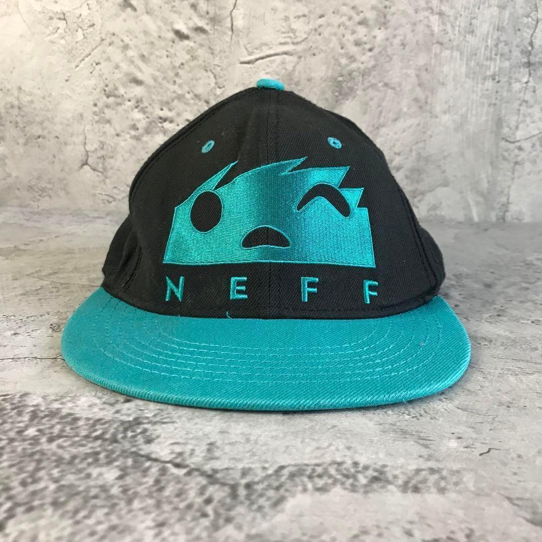 ca9 キャップ　ブラック　グリーン　90s Y2K neff