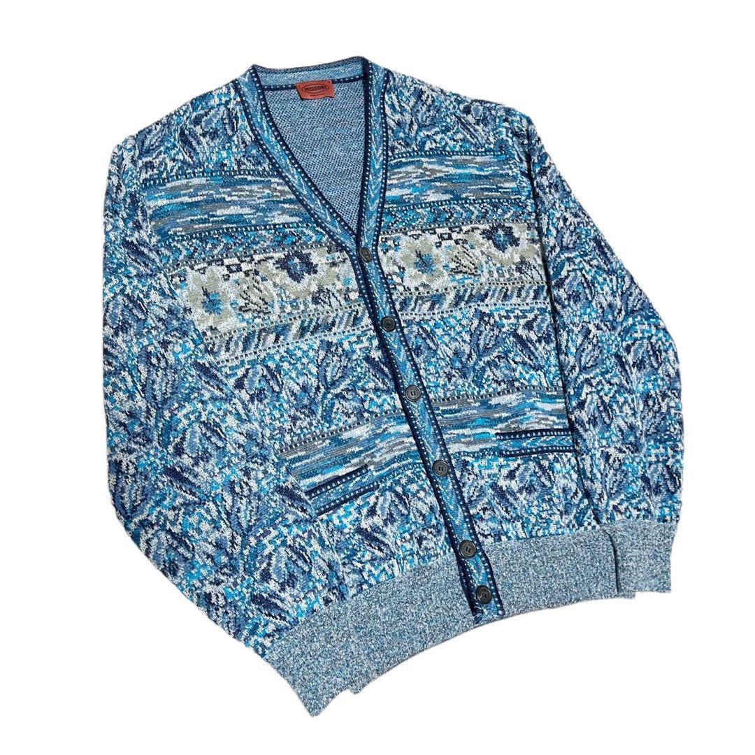 希少★Missoni ミッソーニ イタリア製 総柄 オーバーサイズ カーディガン