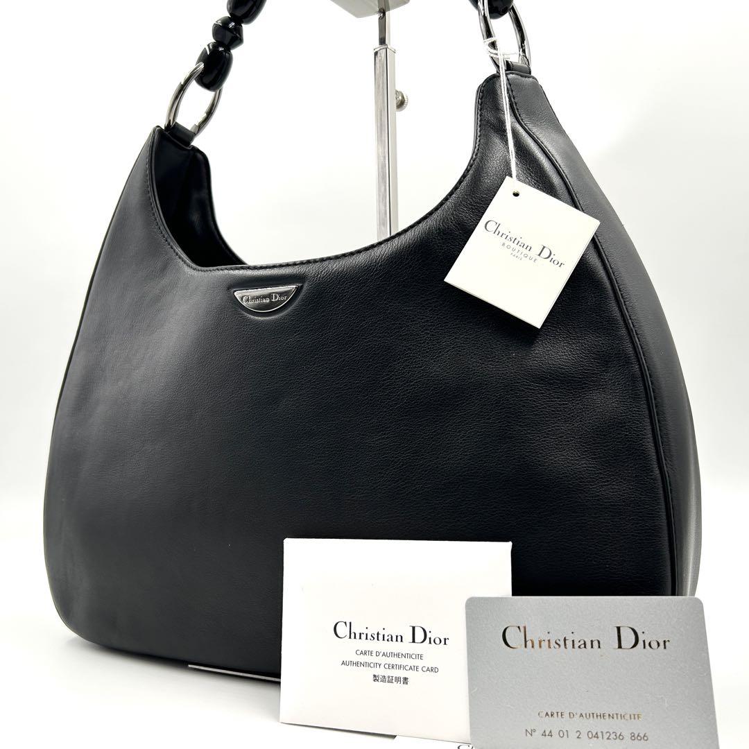 証明書付/未使用保管品✨Dior ワンショルダーバッグ マリスパール 黒