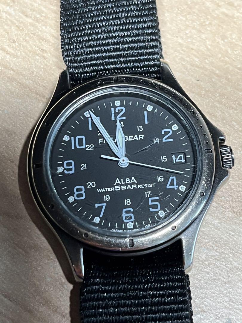 SEIKO ALBA FIELD GEAR ミリタリー DAY NATO 作動品 - メルカリ