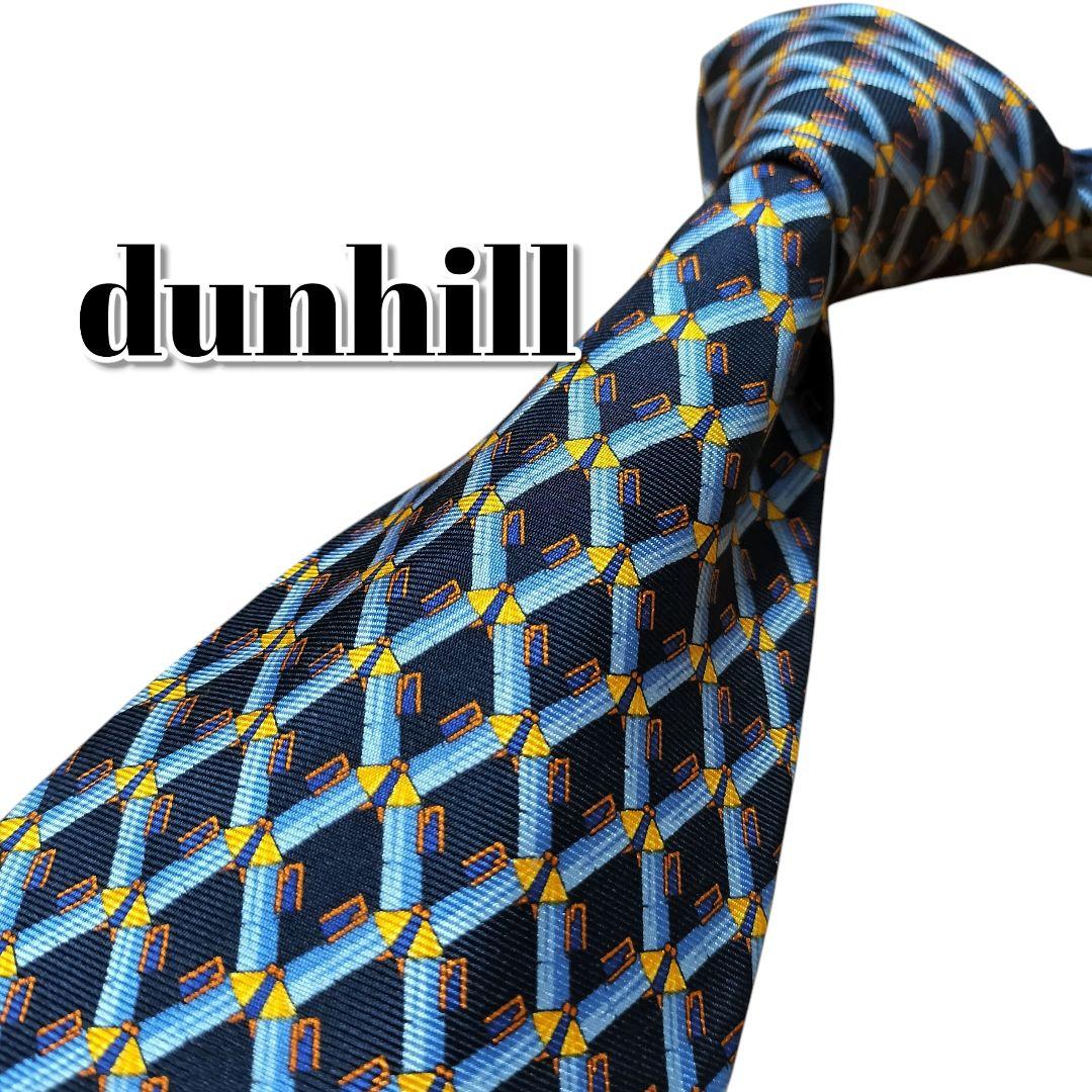 【返品?交換対象商品】 ネイビー系 ダンヒル ☆dunhill☆ 総柄 メルカリ - イタリア製 小物