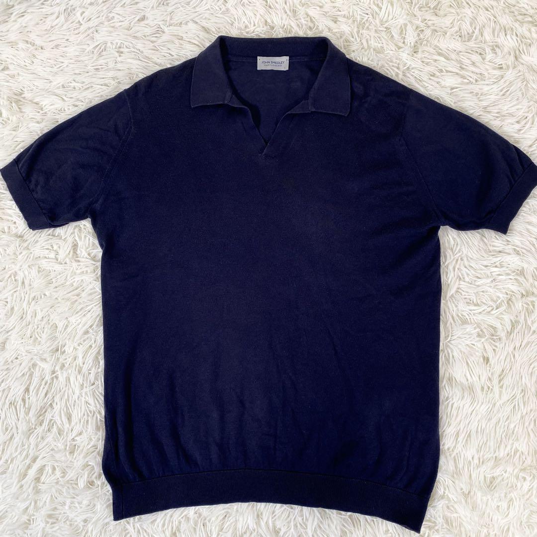 JOHN SMEDLEY シーアイランドコットン 半袖 スキッパー ポロ L