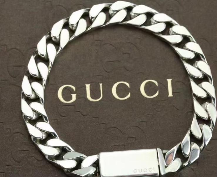 GUCCI シルバー チェーンブレスレット 喜平 刻印19 極美品