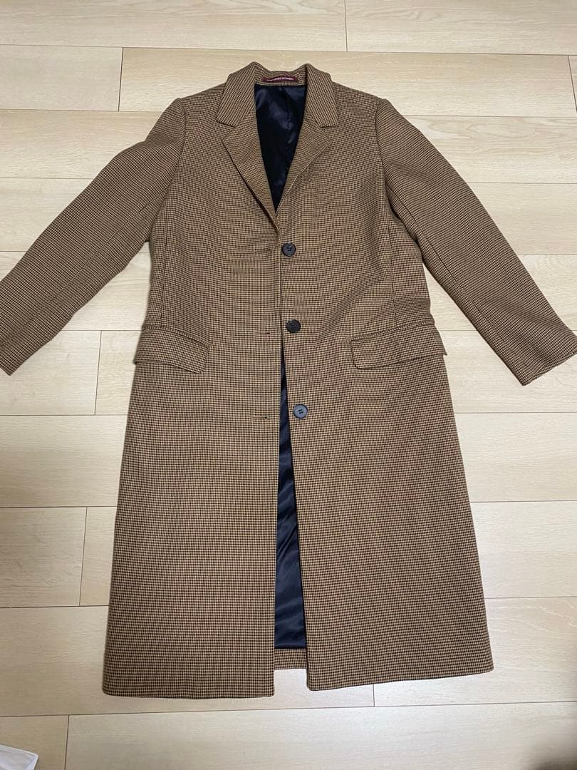 コントワー デ コトニエ チェック ロングコート サイズ7M・Comptoir des cotonniers