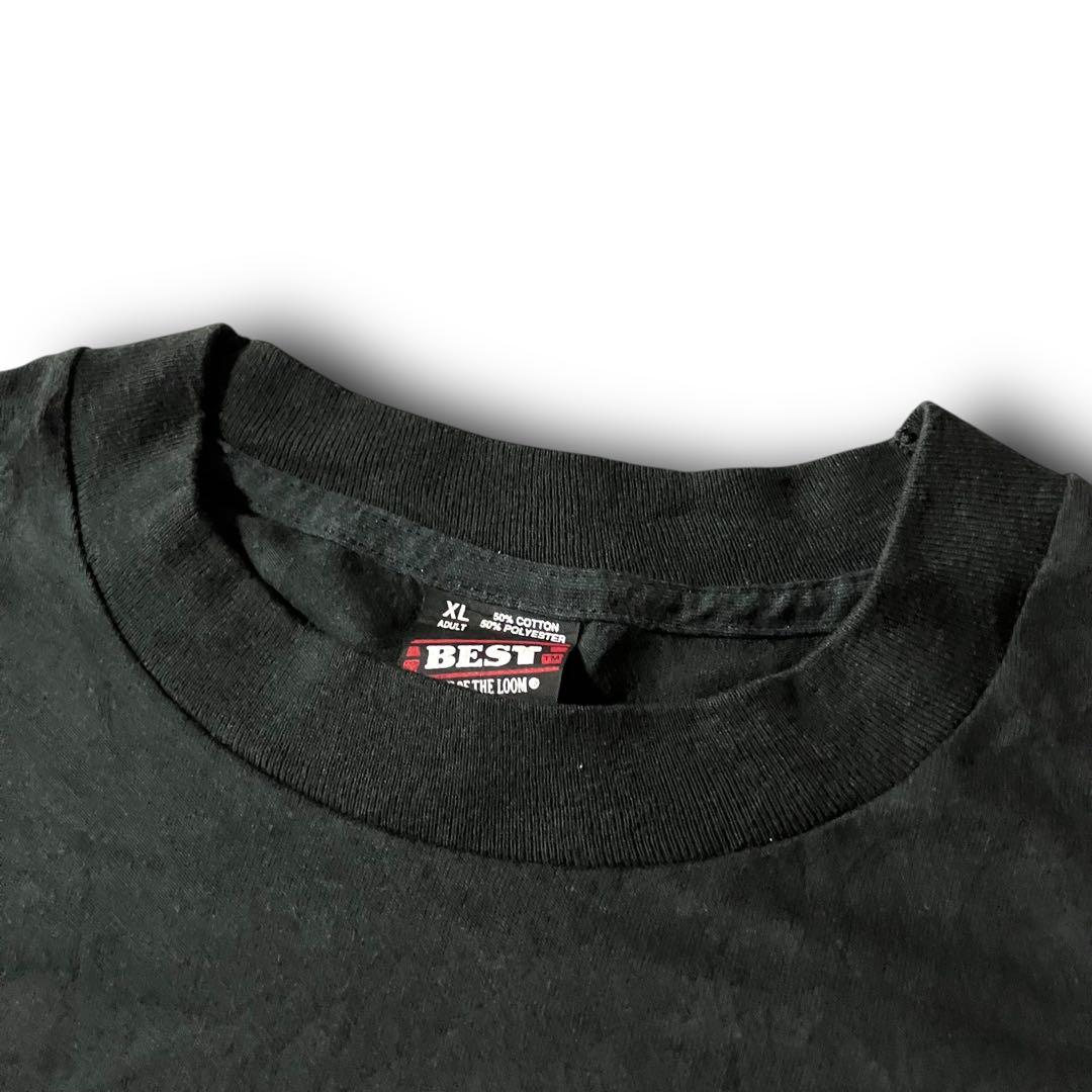 USA製90年代フルーツオブザルームTHE WALL希少ロゴTシャツ黒Tシングル