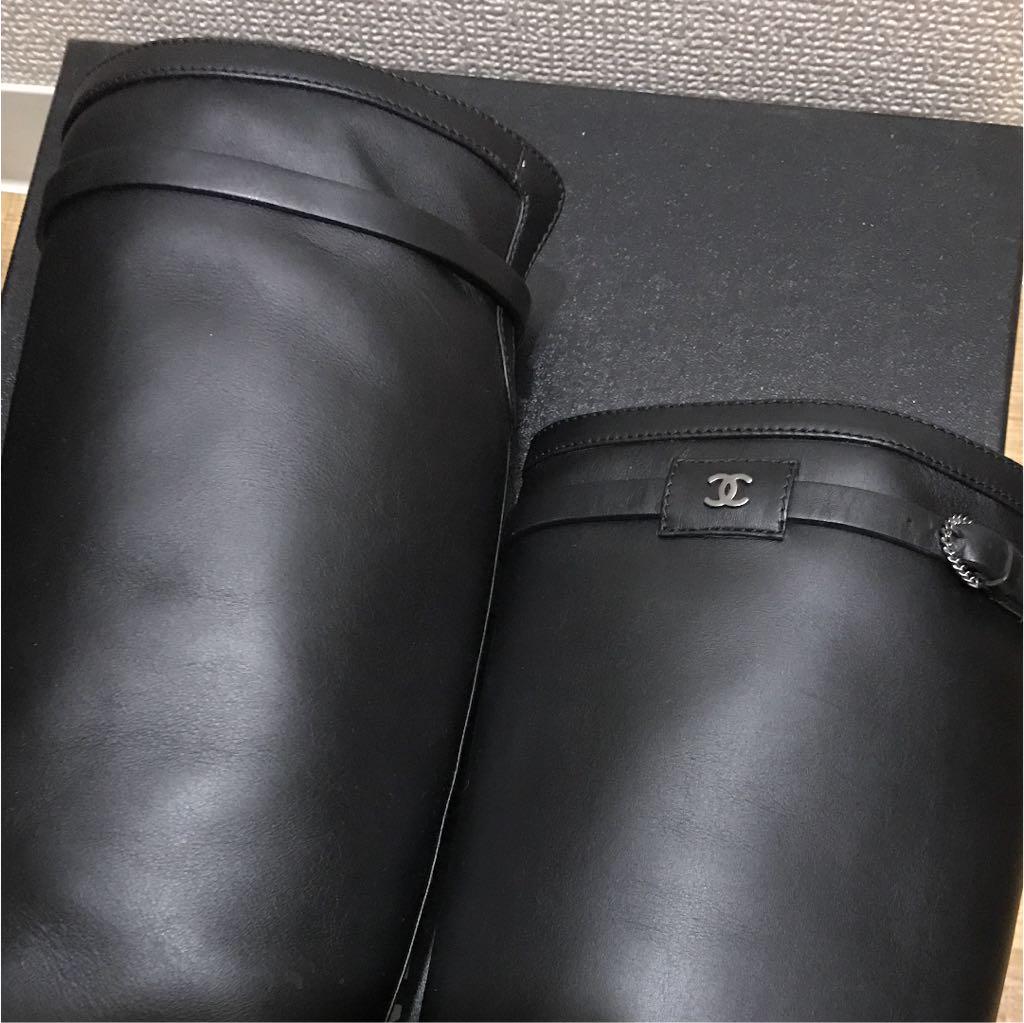 ロングブーツ 黒 CHANEL シャネル