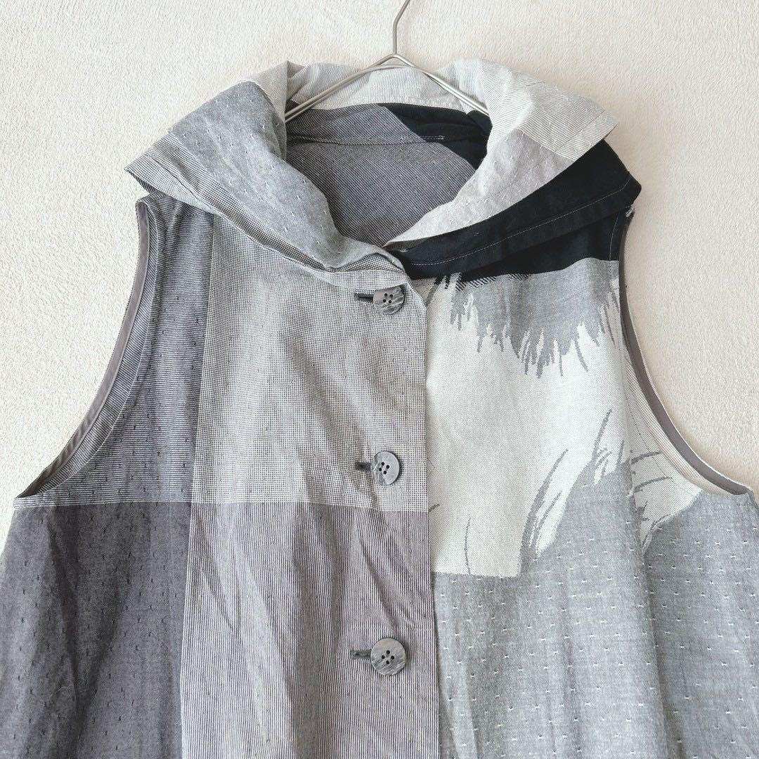 メーカー直売所 美品✨ センソユニコ 慈雨 ロングワンピース パッチワーク 変形 ワンピース