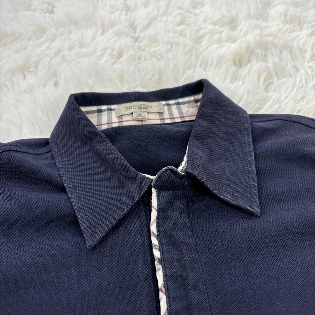 ✨大人気✨BURBERRY LONDON バーバリーロンドン長袖ポロシャツ XL