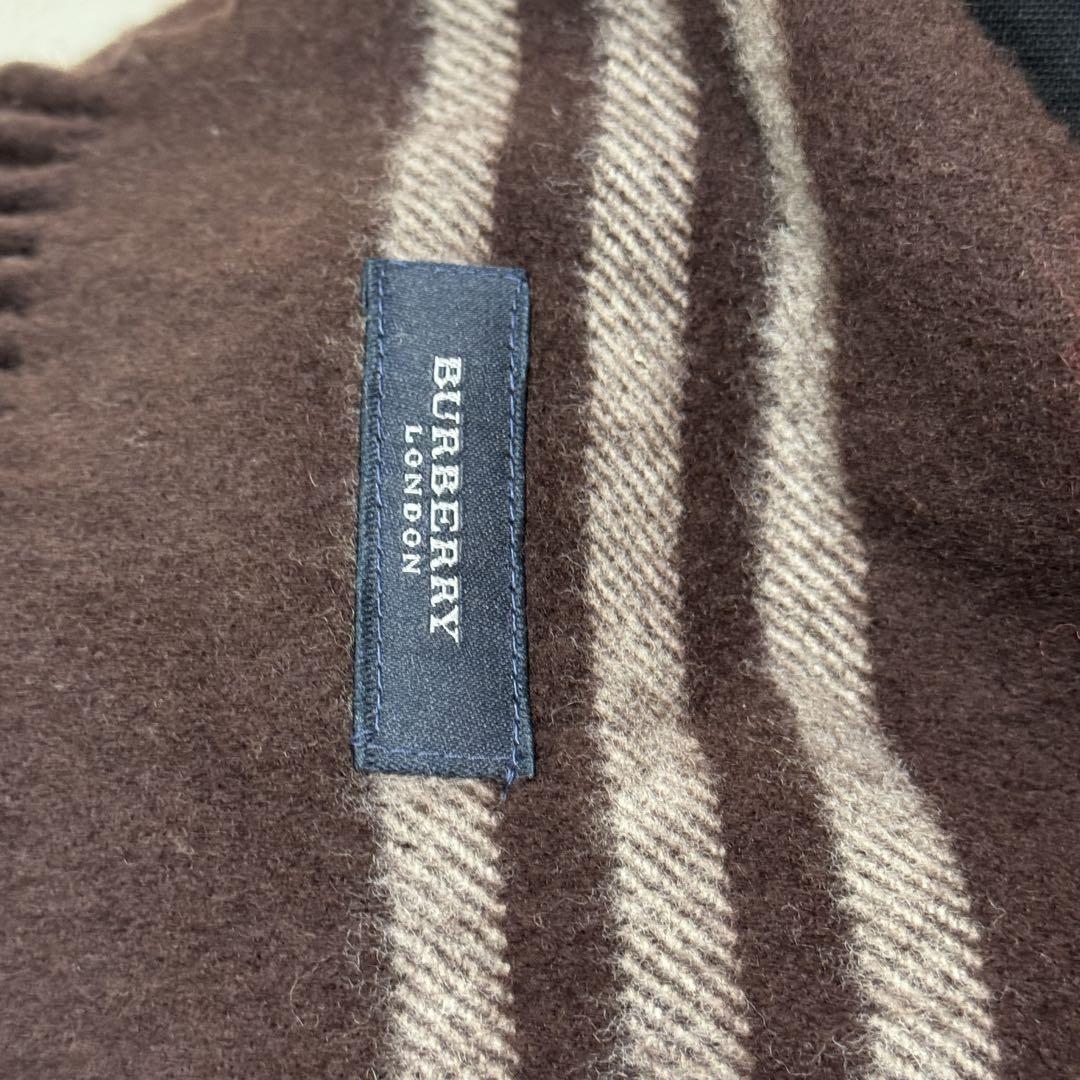 BURBERRY バーバリー ロンドン ウール ひざ掛け ショール ブラウン