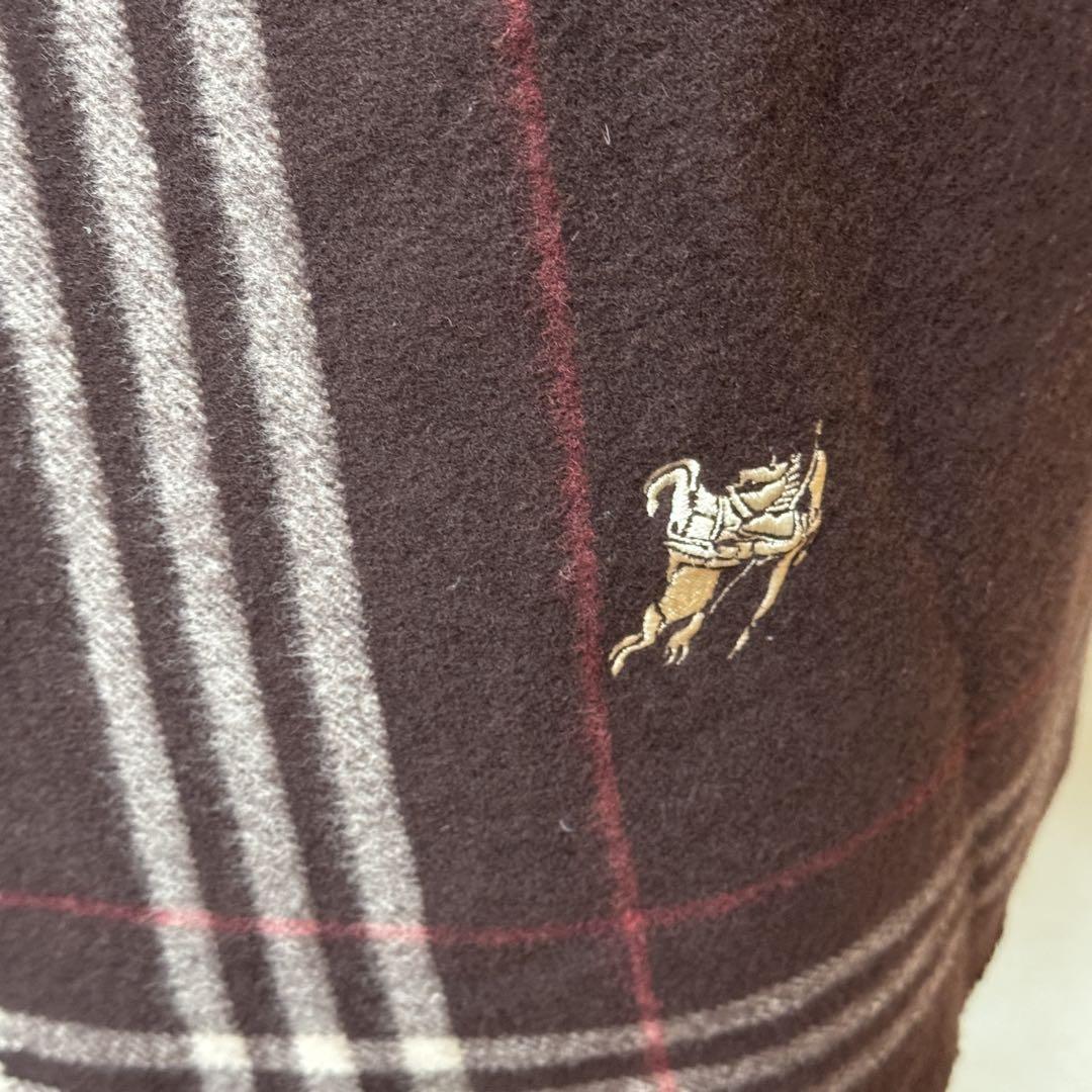 BURBERRY バーバリー ロンドン ウール ひざ掛け ショール ブラウン