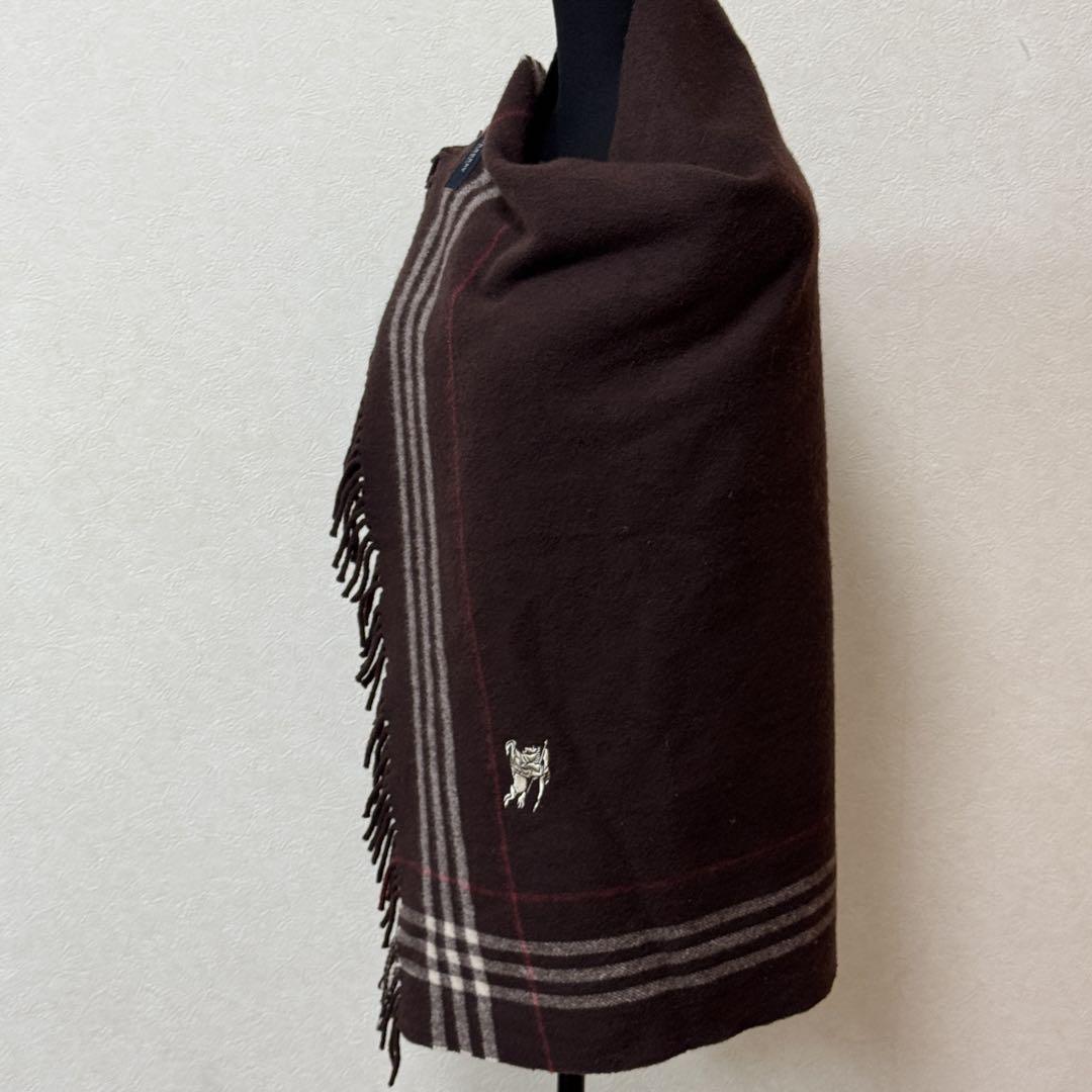 BURBERRY バーバリー ロンドン ウール ひざ掛け ショール ブラウン