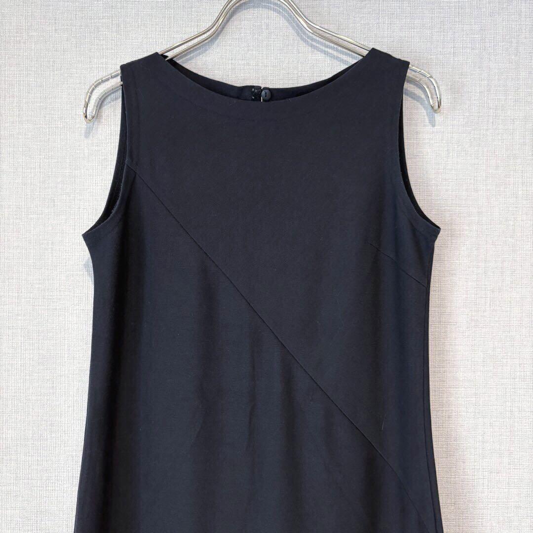 ✨日本製✨ インディヴィ38 ワンピース 春夏 ノースリーブ 上品 モード 黒 ✨日本製✨ インディヴィ38 ワンピース 春夏 ノースリーブ 上品