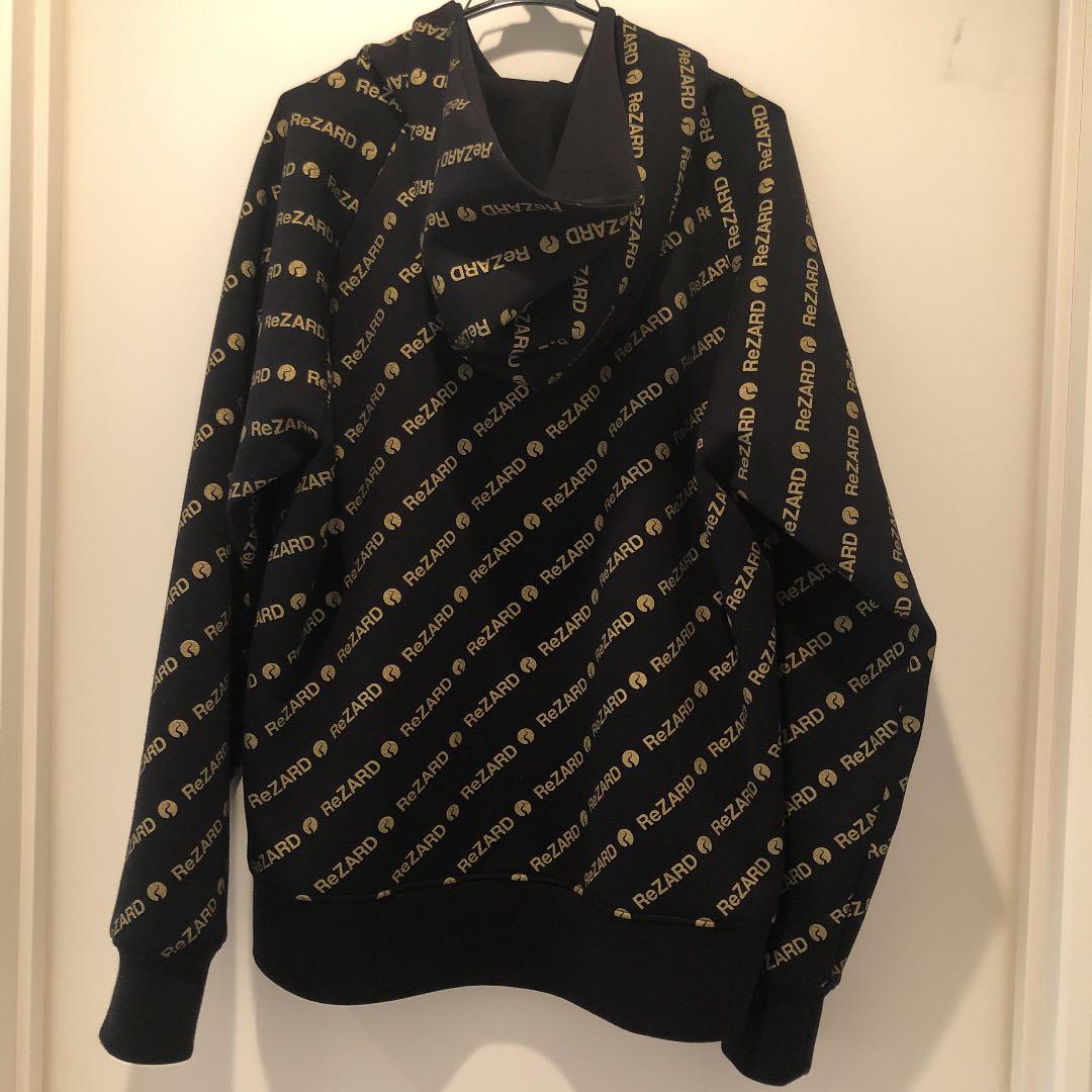 になる ReZARD Logo Printed Zip-up Hoodie Gold ZYKLQ-m22433981844 ❉パーカー