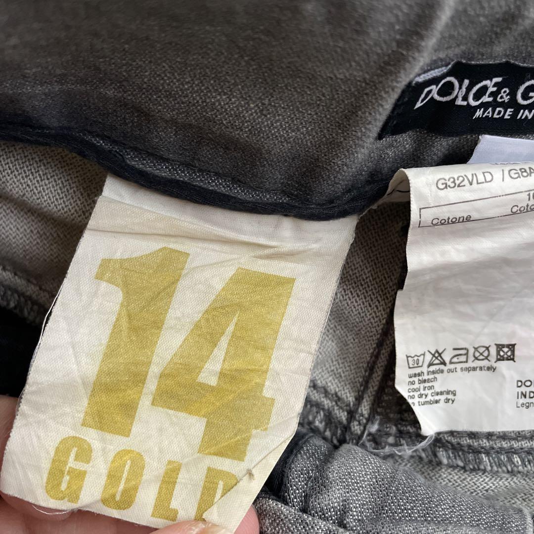 ◇ドルチェ&ガッバーナ ◇ダメージデニム グレー GOLD 14 サイズ 44 超お徳用 ◇ダメージデニム ◇ドルチェ&ガッバーナ グレー 44 サイズ 14 GOLD デニム/ジーンズ