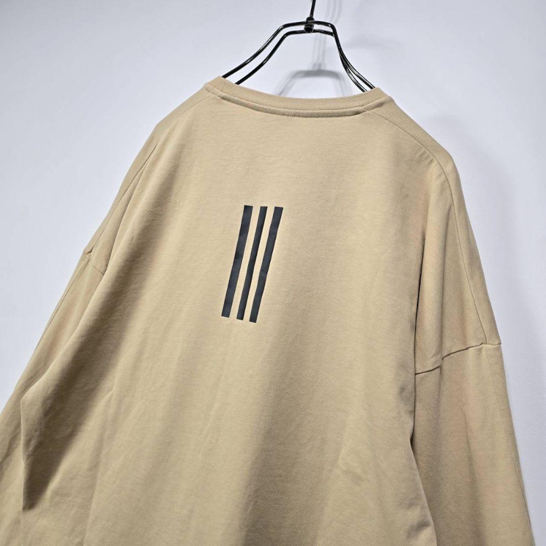 adidas　ビッグロゴ　長袖　Tシャツ　ロンT　M　スリーストライプス　ロゴ