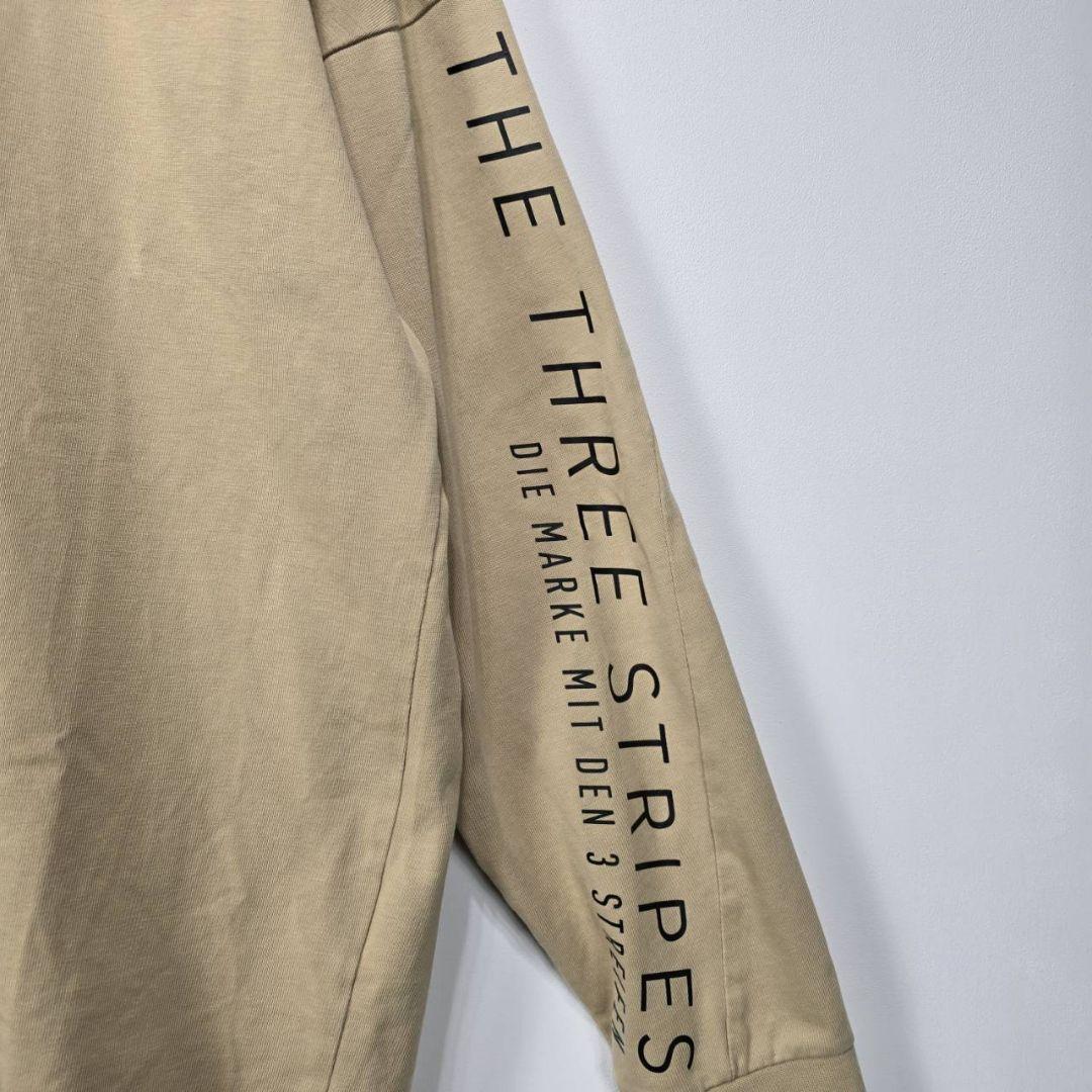 adidas　ビッグロゴ　長袖　Tシャツ　ロンT　M　スリーストライプス　ロゴ