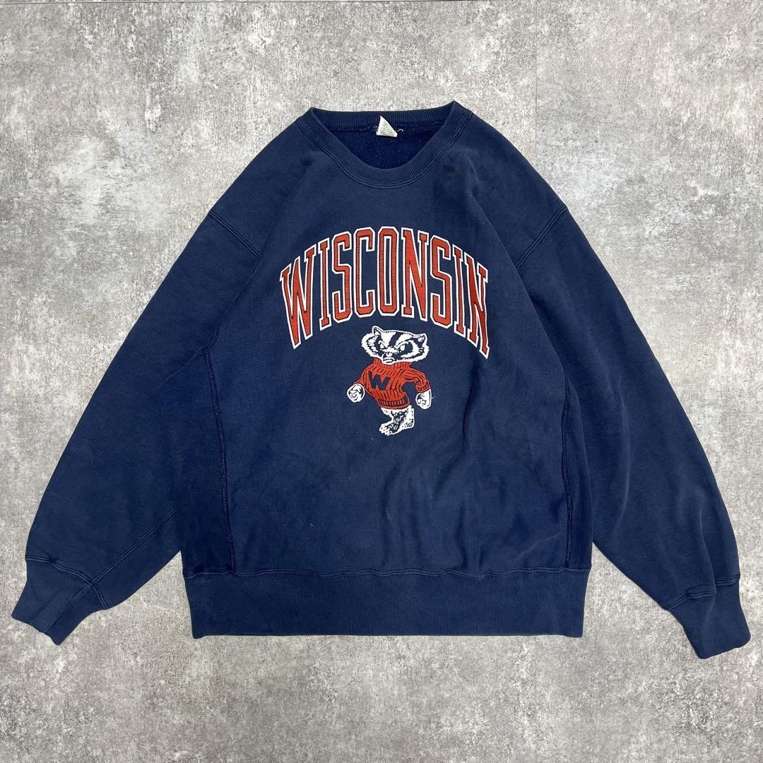 90s WISCONSIN バッキーくん ウィスコンシン大学 スウェット USA 90s WISCONSIN バッキーくん ウィスコンシン大学 スウェット USA
