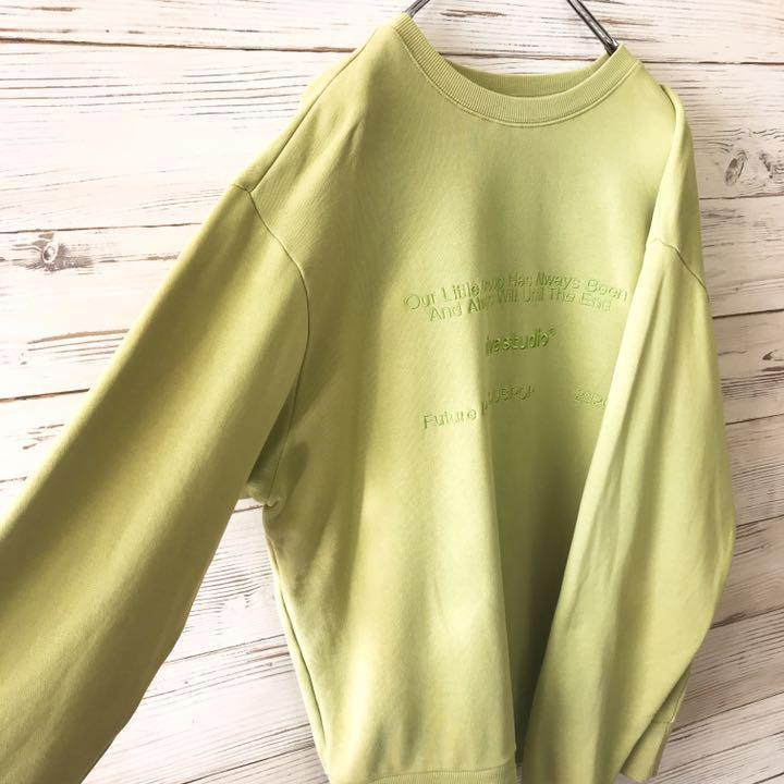 ビバスタジオ vivastudio☆スウェット L 黄緑色