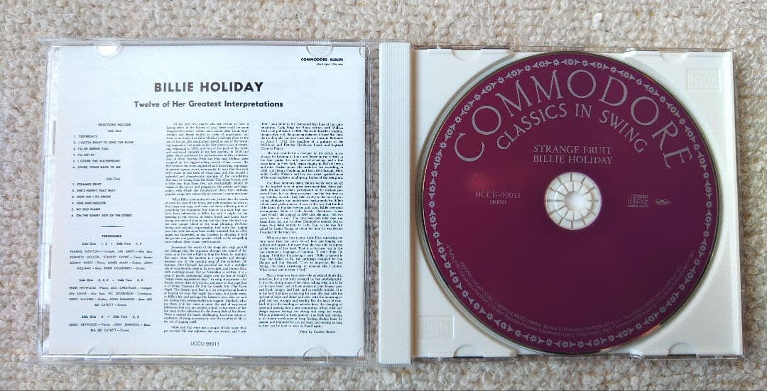 Billie Holiday ビリー・ホリデイ Strange Fruit CD Billie Holiday ビリー・ホリデイ Strange Fruit CD