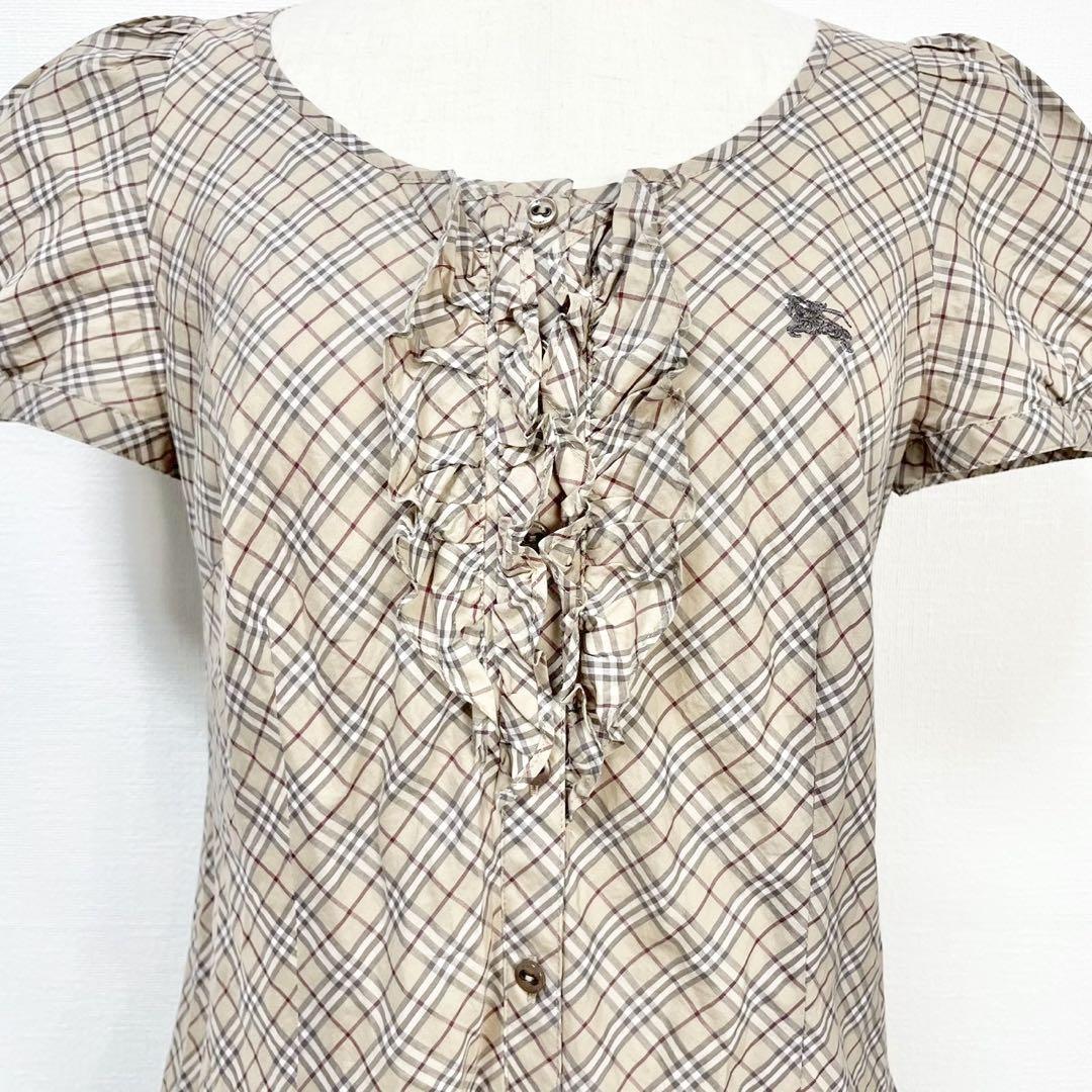 y2k❤️ BURBERRY BLUE LABEL チェック柄 フリル チュニック