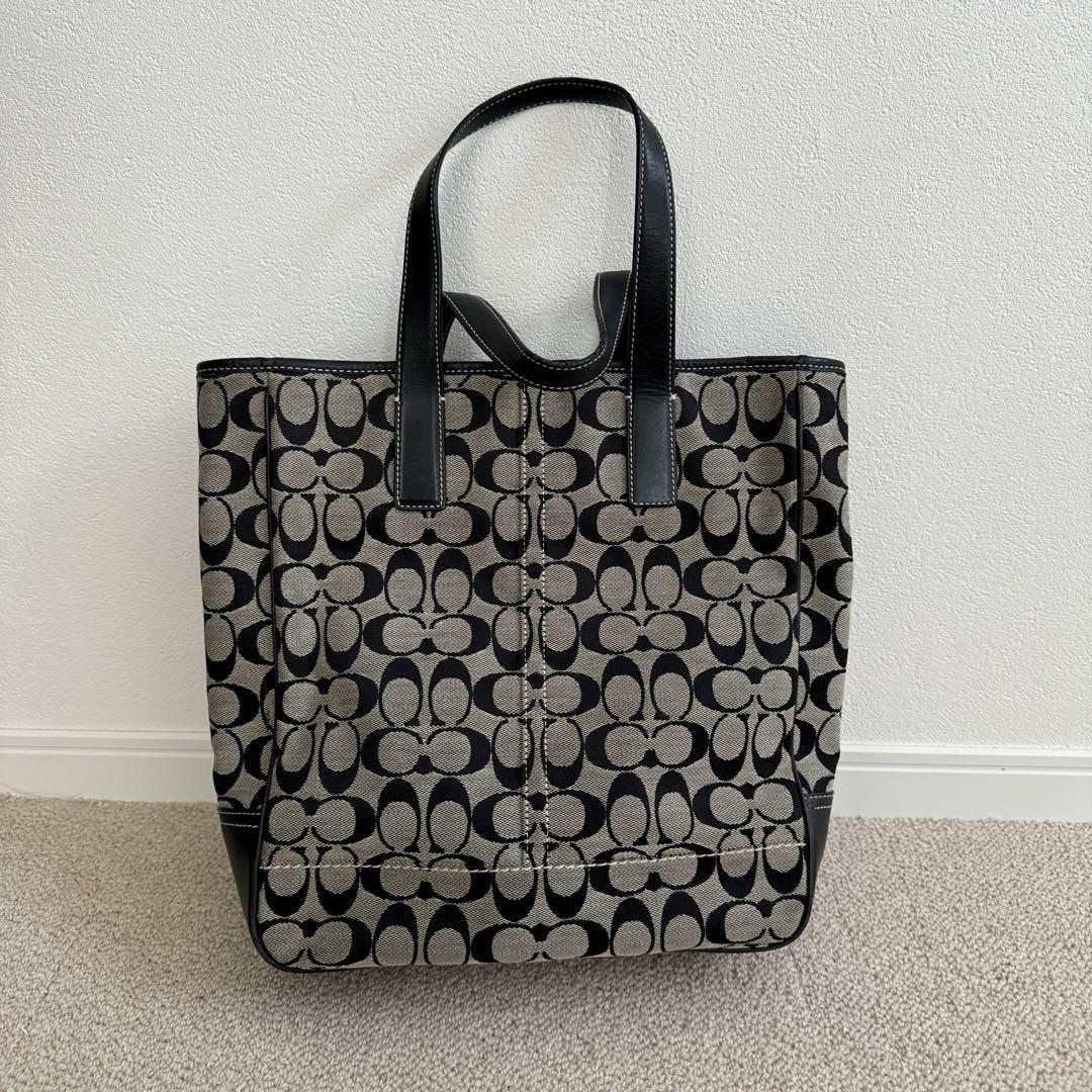 美品 COACH トートバッグ シグネチャー 6122 バッグ ブラック