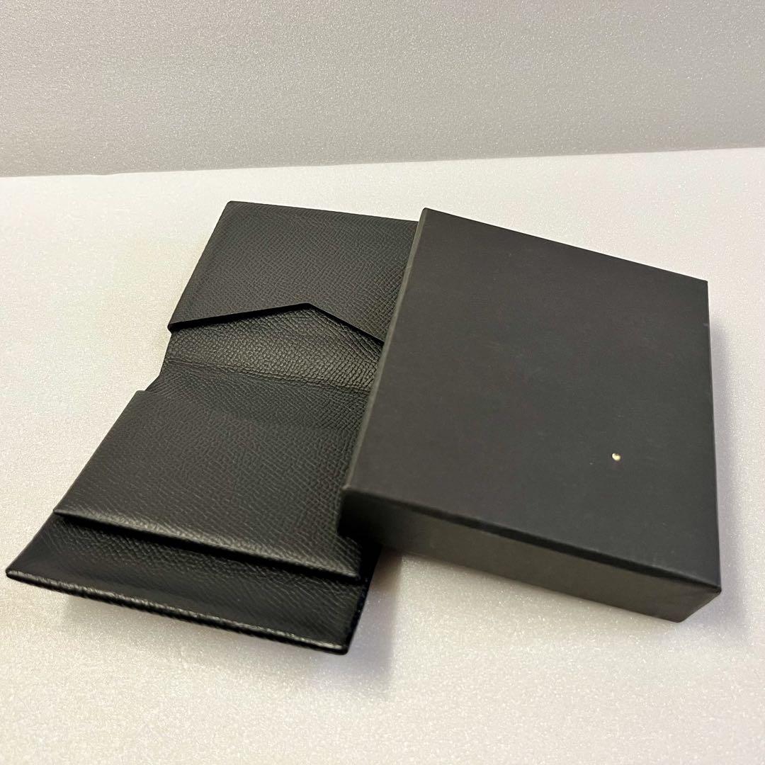 T•MBH 葉合せ 2つ折り財布 ヴォリンカ 黒 使用感あり