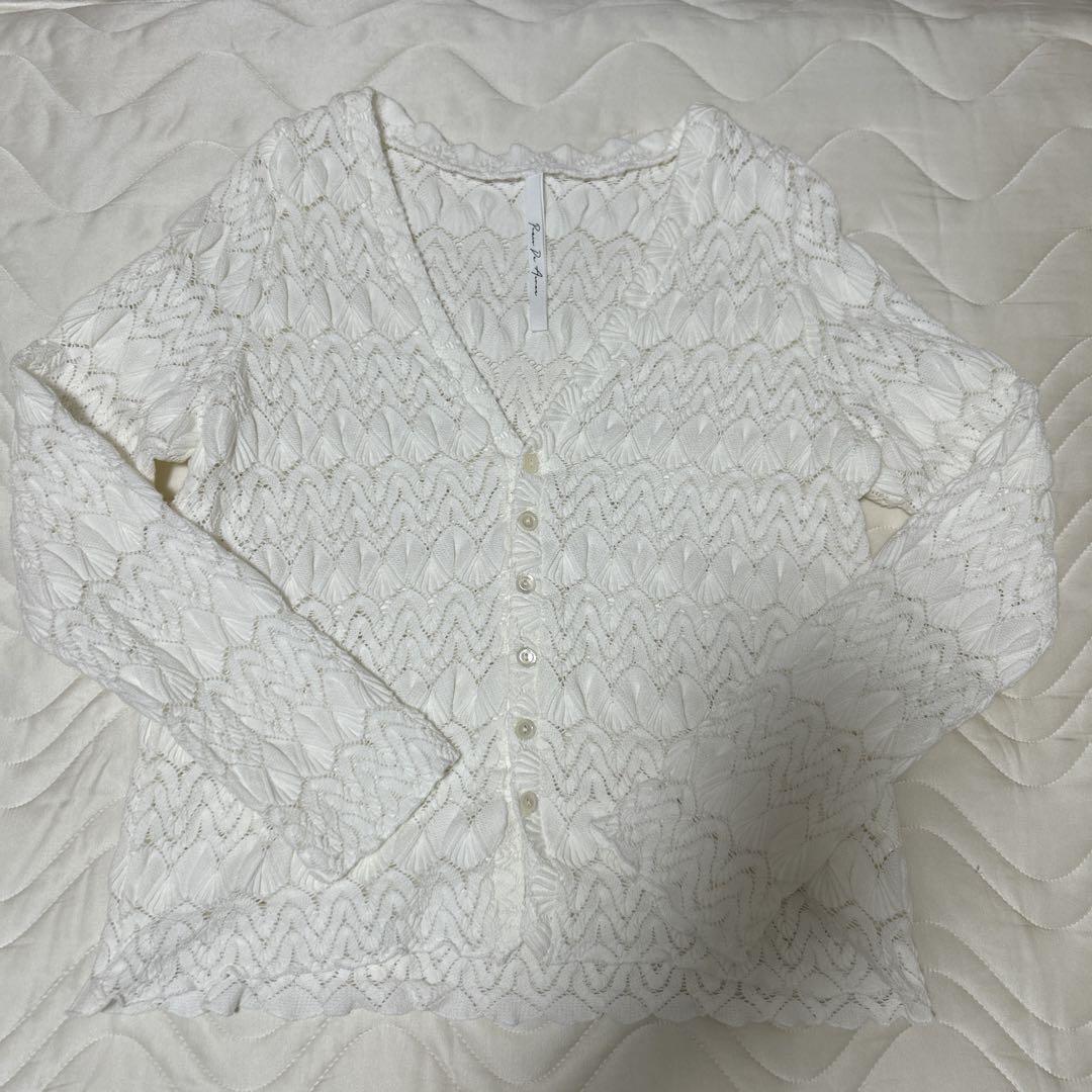 Universal Tissu コットンレースカーディガン