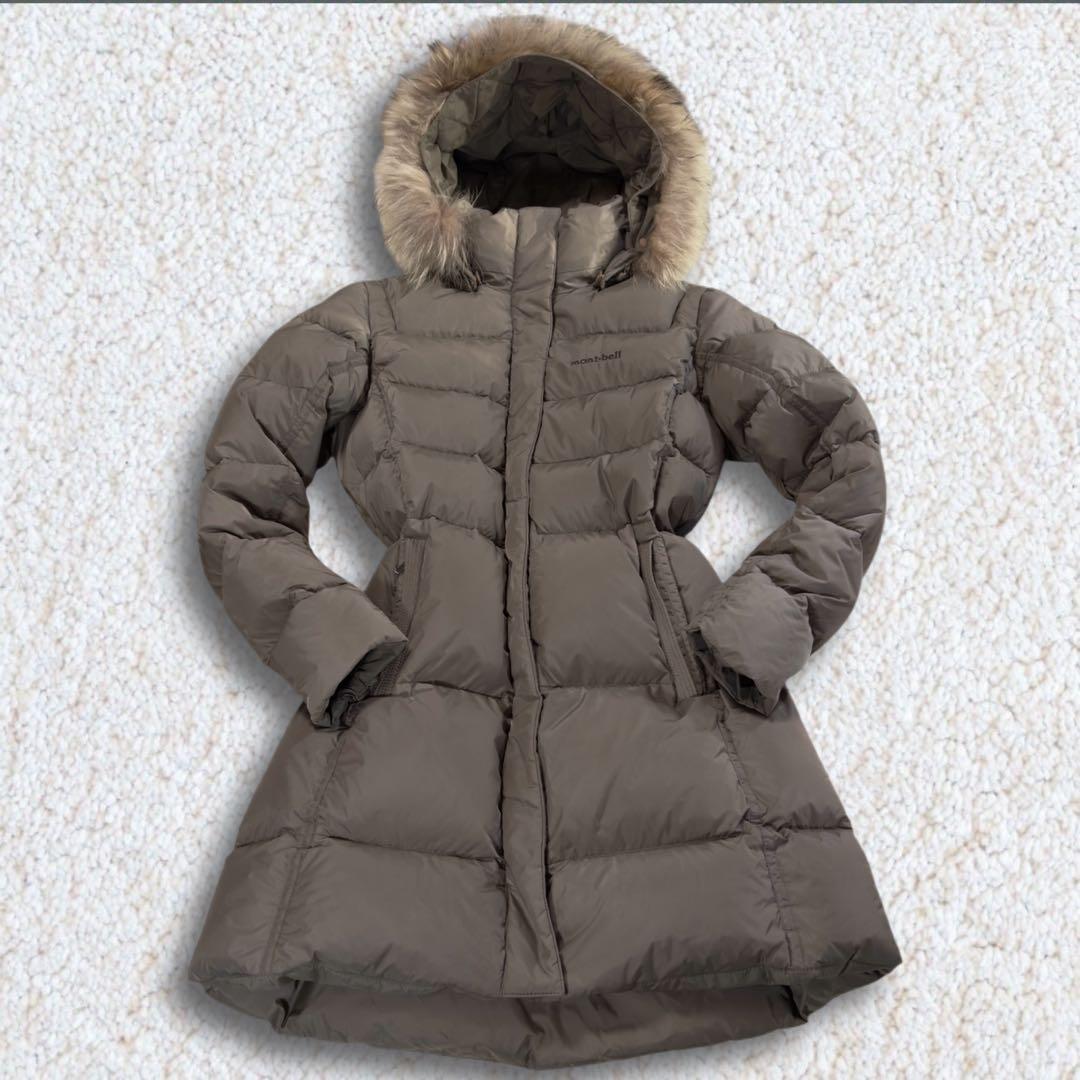 【美品】MONT-BELL リアルファー ダウン90% ロングダウンコート 女L 【美品】MONT-BELL リアルファー ダウン90% ロングダウンコート 女L