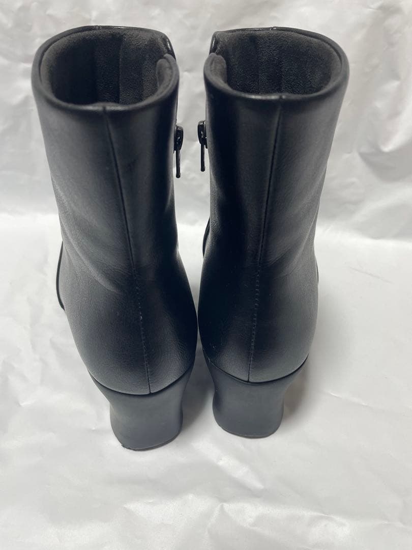 AKAISHI ショートブーツ サイドジップ ウェッジヒール Lサイズ 極美品 AKAISHI ショートブーツ サイドジップ ウェッジヒール Lサイズ 極美品