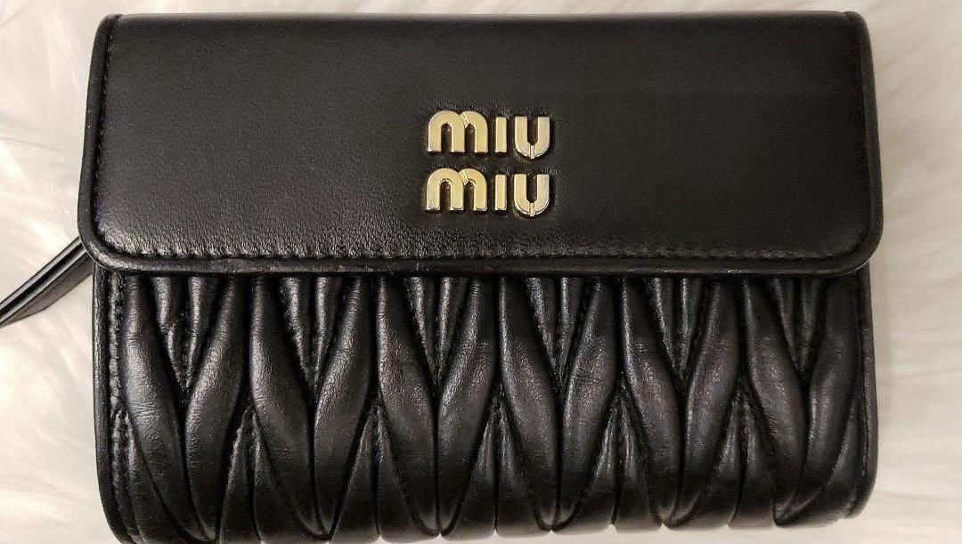 ✨ MIUMIU／ミュウミュウ L字ファスナー 財布 マテラッセ ブラック✨