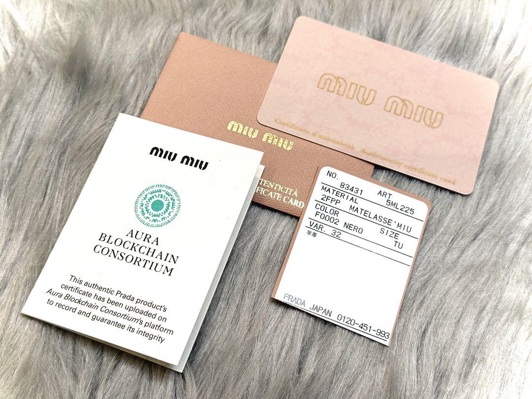 ✨ MIUMIU／ミュウミュウ L字ファスナー 財布 マテラッセ ブラック✨