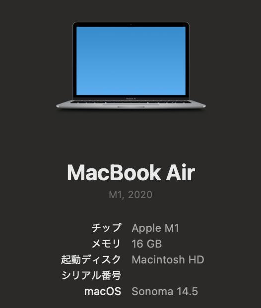 【M1/512GB/16GB】Macbook Air 13インチ UKキーボード